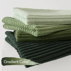 SLOZZI Kordsamt Kissenbezug Sofakissen 45x45 cm Grün Set 4er