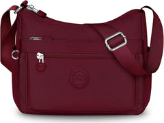 Umhängetasche Damen Wasserdicht Nylon Schultertasche viele Fächer