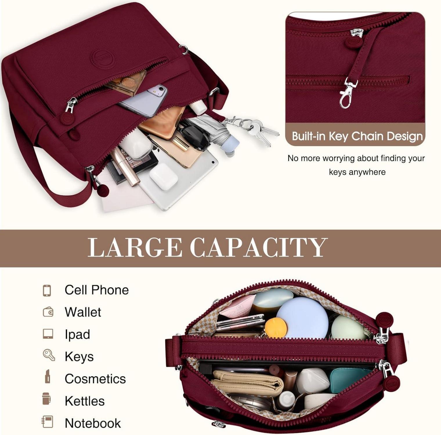 Umhängetasche Damen Nylon Crossbody Bag