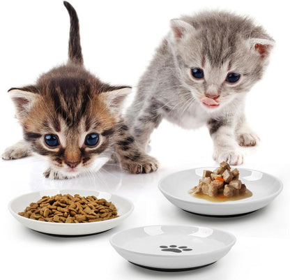 Keramik Futternapf Katze Set 6 Stück Rutschfester Silikon Katzennapf