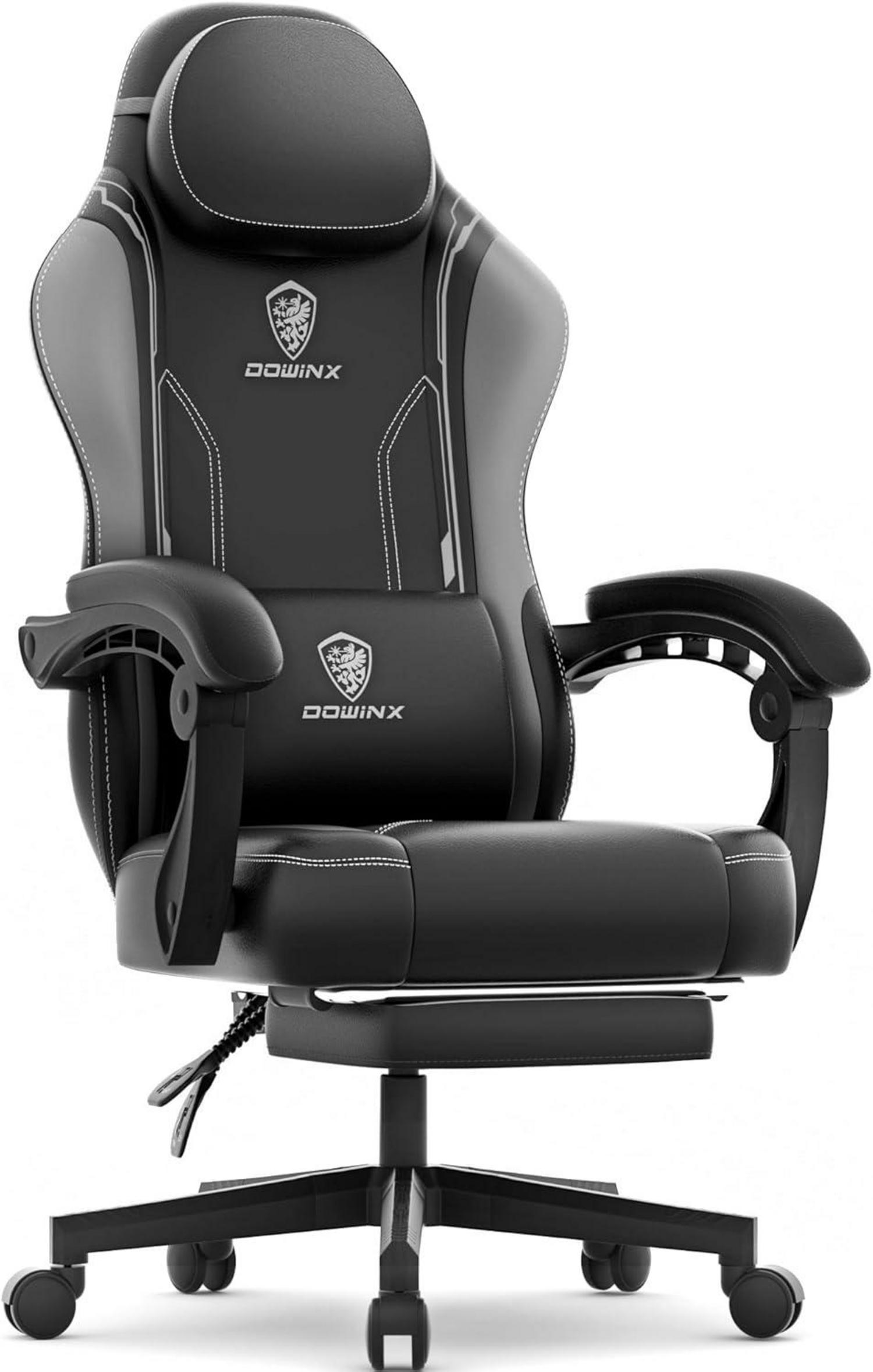 Dowinx Gaming Stuhl mit Massage Lendenwirbelstütze & Kissen