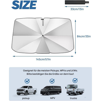 JOYTUTUS Sonnenschutz Auto Frontscheibe 360°Drehbar
