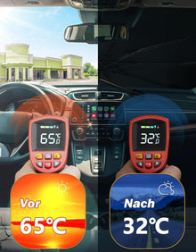 JOYTUTUS Sonnenschutz Auto Frontscheibe 360°Drehbar