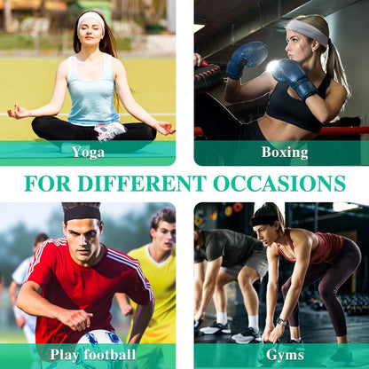 3er Pack Yoga Sport Stirnbänder Haarbänder rutschfest Damen Laufen Gym