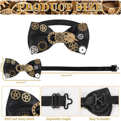 Steampunk Herren Accessoires Set Halloween Karneval Ring Halskette