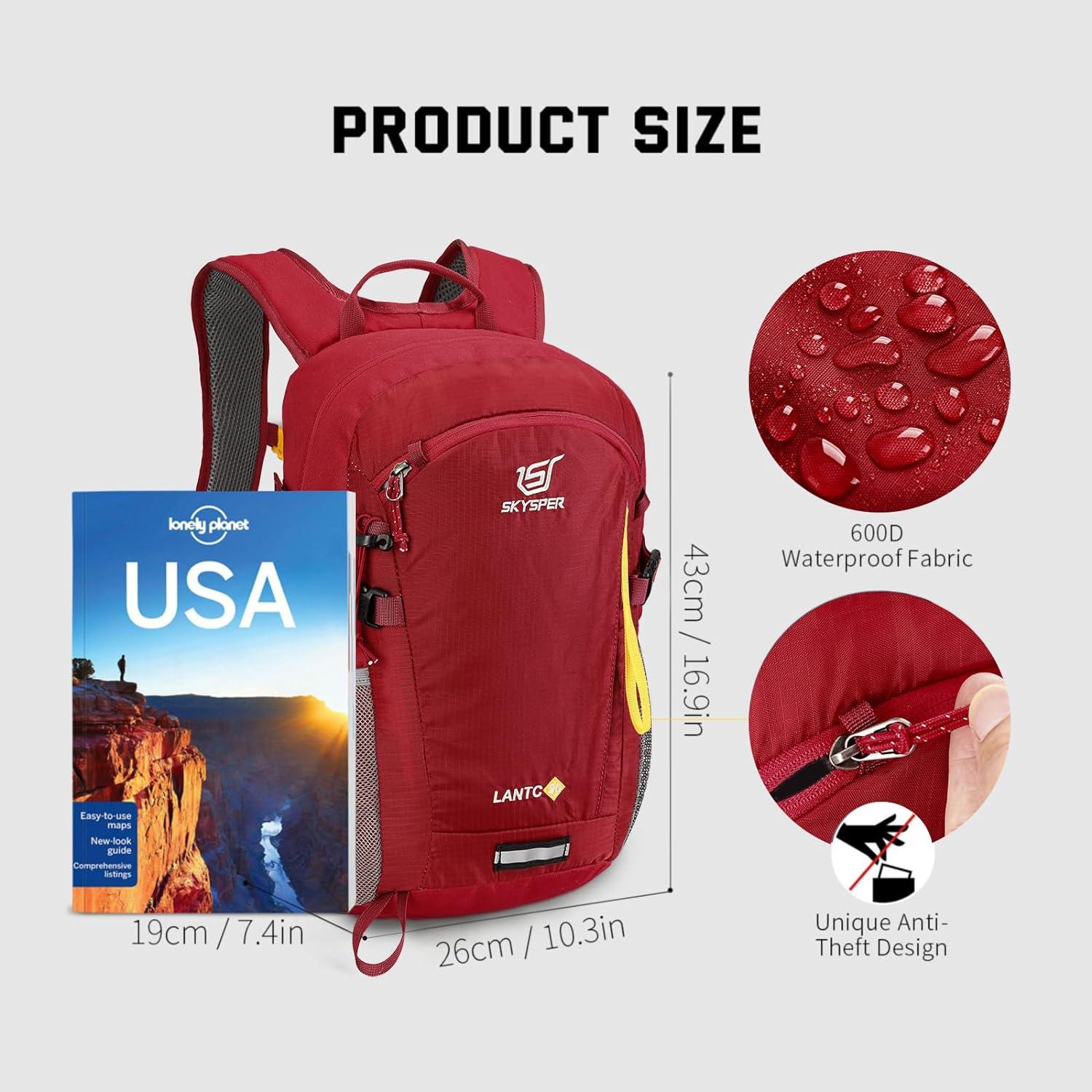 Leichter Wanderrucksack 20L mit Rückenbelüftung Camping-Rucksack