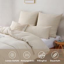 SOULFUL Gestreifte Bettwäsche Baumwolle 135x200 Beige