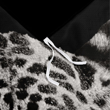 Leoparden Bettwäsche 135x200 - 4tlg. 3D Blau Mikrofaser Bettbezug