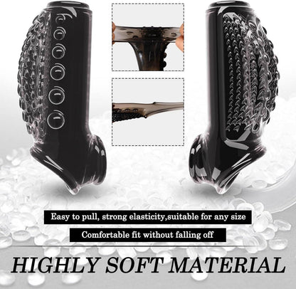 BDSMJOY Penis Sleeve Penishülle 2 IN 1 Set für Penisvergrößerung Rückhaltung