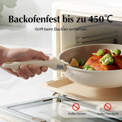 Redchef Keramik Pfannen- & Topfset mit Abnehmbaren Griffen