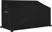 Gartenbankabdeckung 4 Sitzer Oxford-Gewebe Schwarz UV-beständig