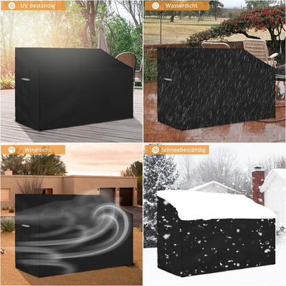 Dokon 4-Sitzer Gartenbank Abdeckung Schwarz 193x66x63/89cm