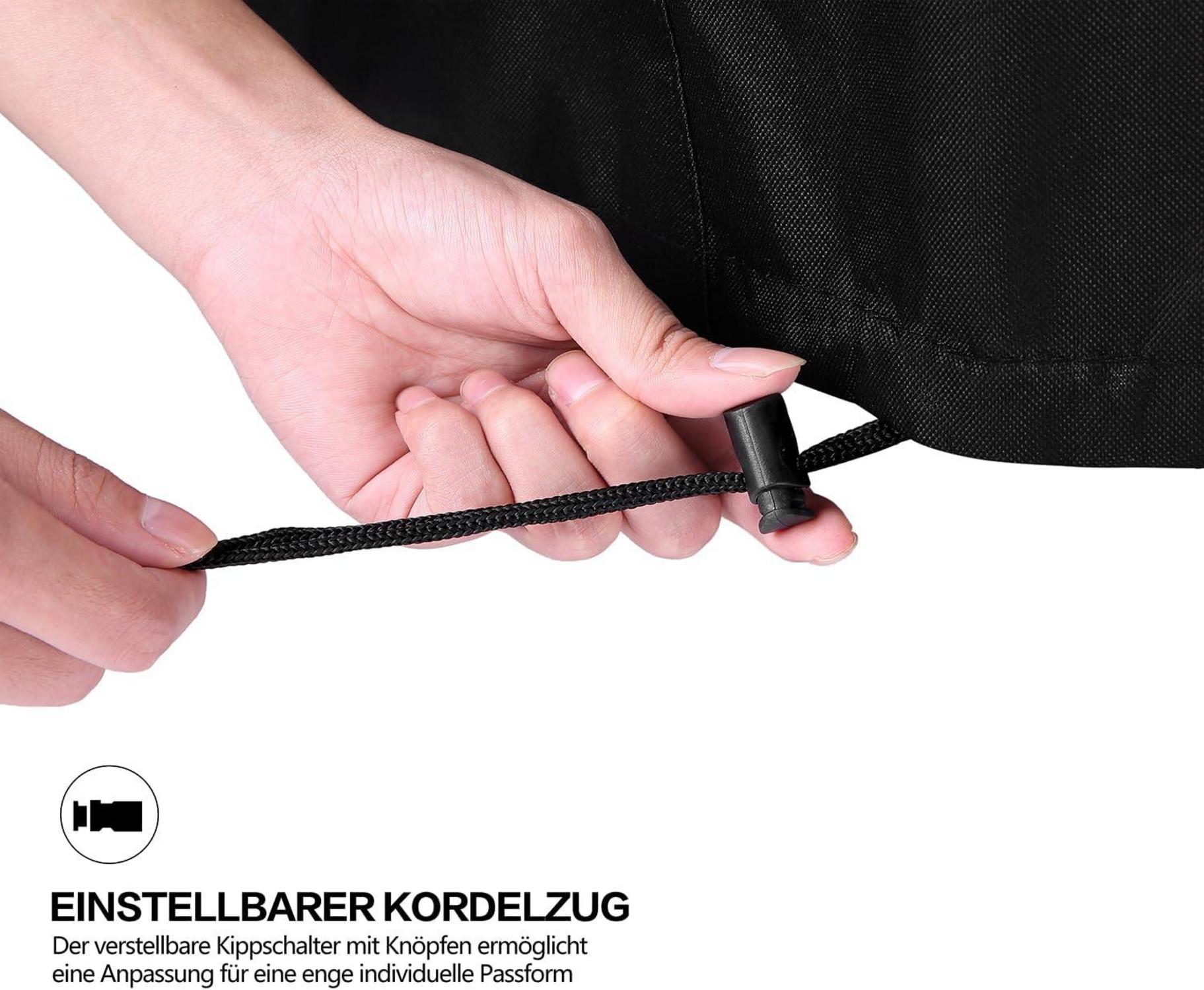 Tischplatte Abdeckung Gartenmöbel Schutzhülle 600D Oxford 150x90x10cm Schwarz
