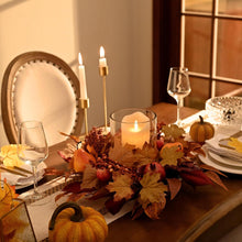 Herbstkranz 45 cm Türkranz mit künstliche Früchte Ahornblatt