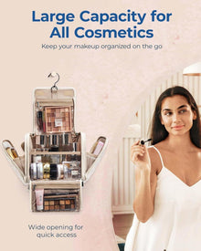 Großer Make-Up Organiser für Frauen & Mädchen in Beige