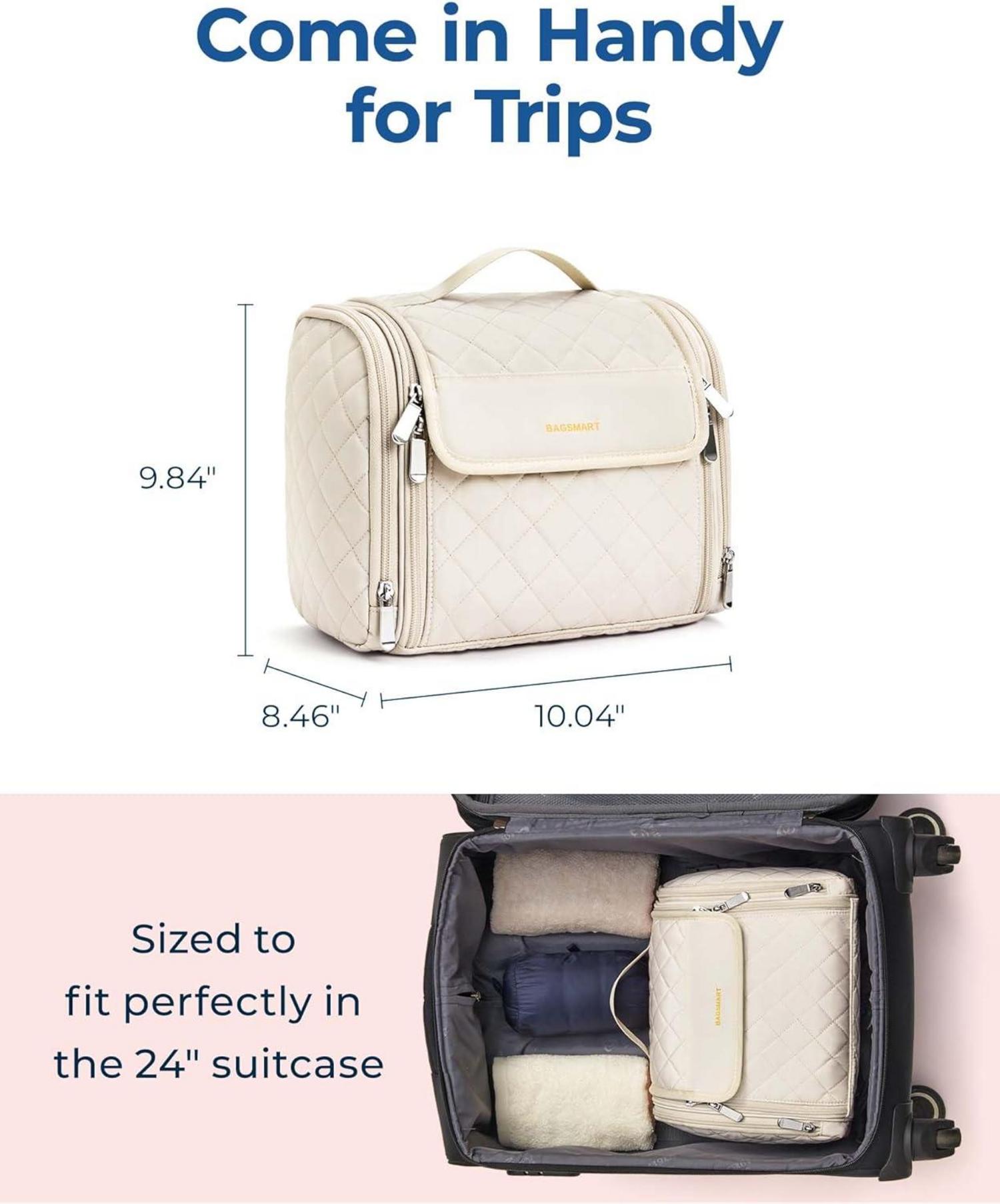 Make-Up Kulturbeutel Aufhängen Damen Kosmetiktasche Beige