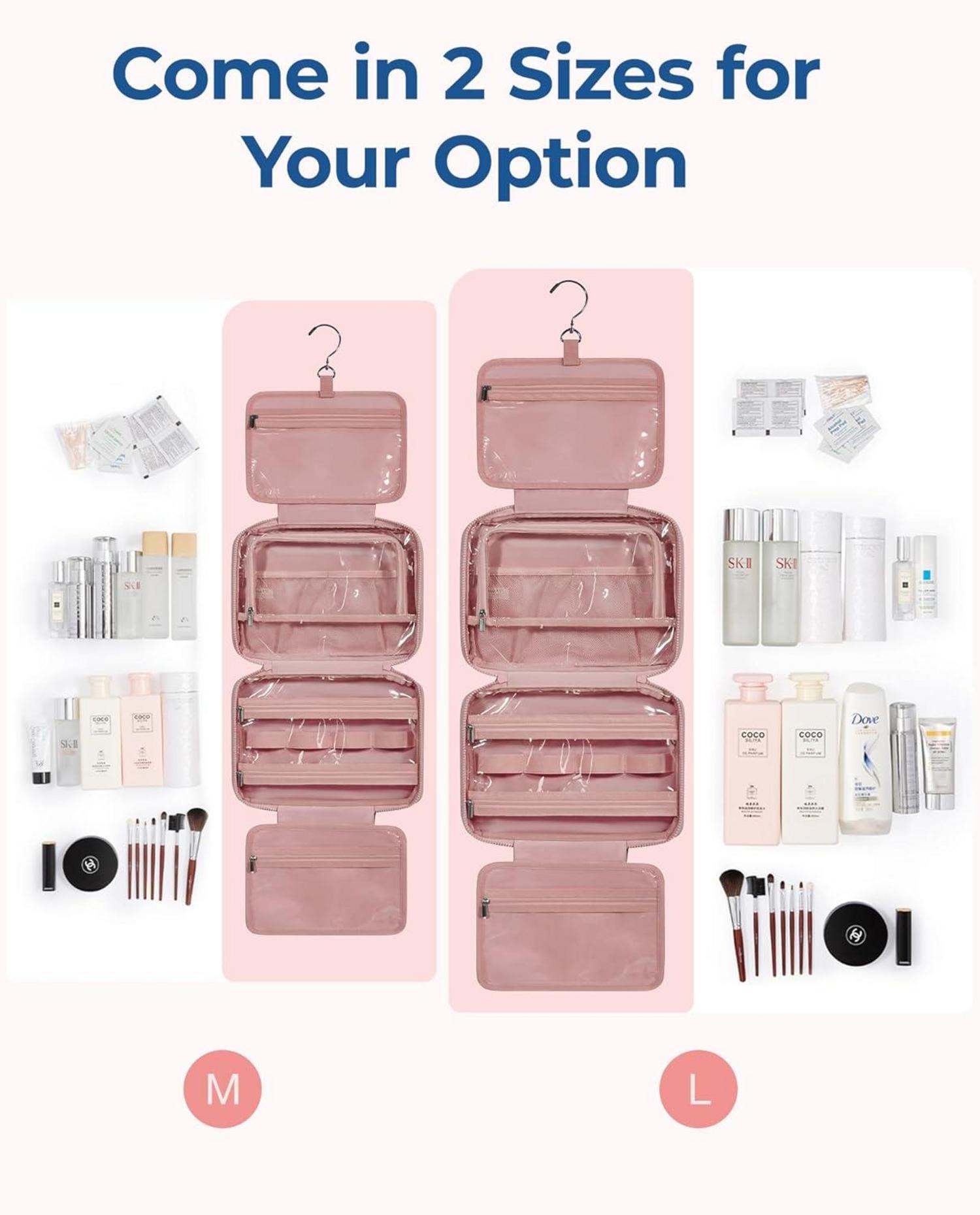 Kulturbeutel zum Aufhängen Puffy Makeup Bag Organizer dunkelrot