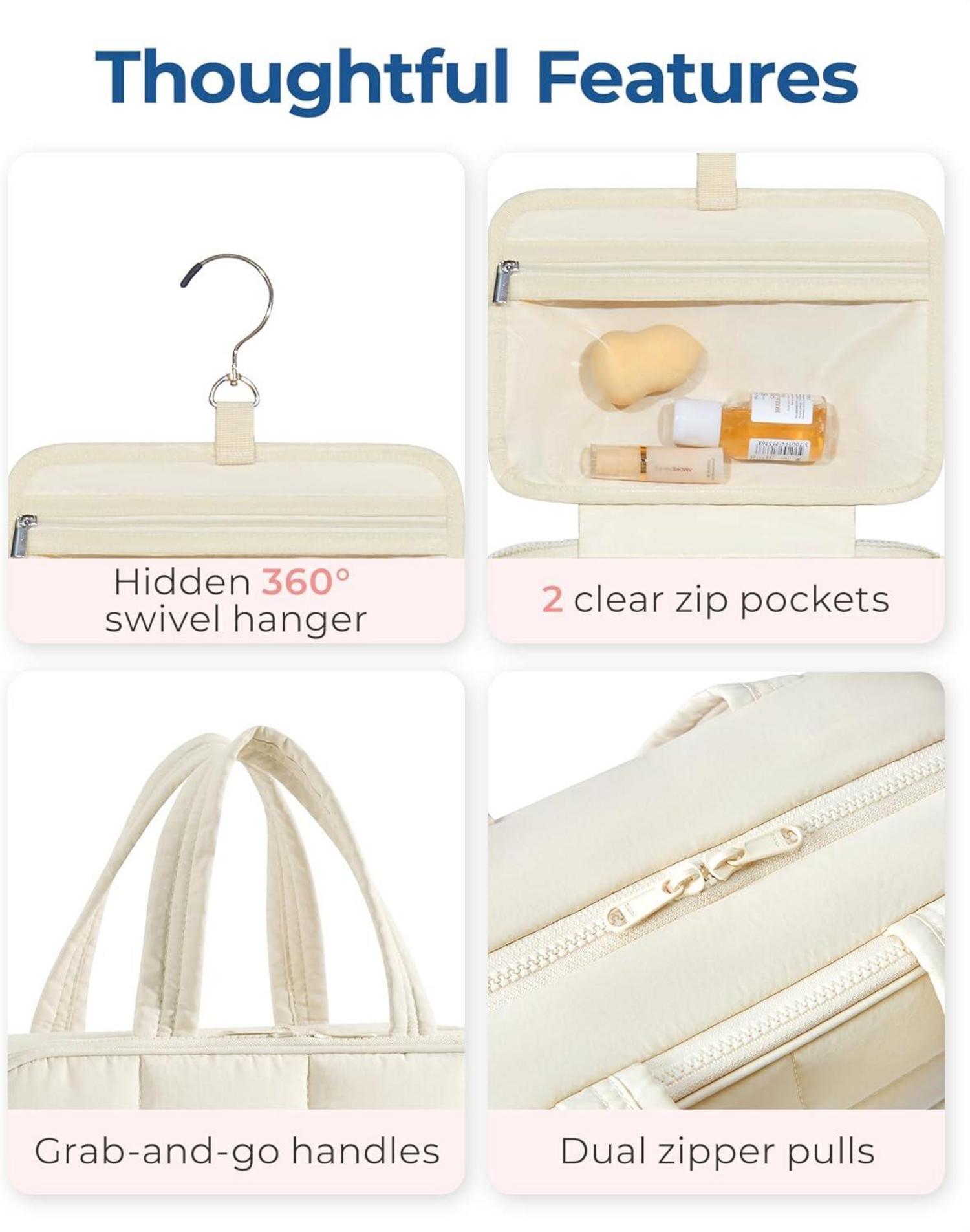 Kulturbeutel zum Aufhängen Damen Kosmetiktasche Groß Beige