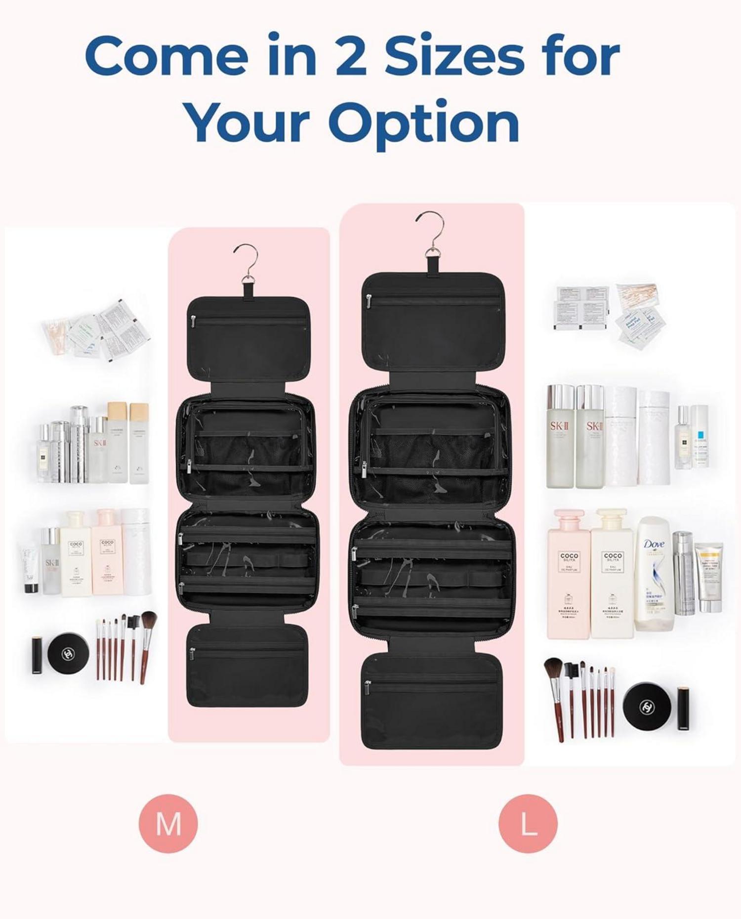 Kulturbeutel zum Aufhängen Damen Kosmetiktasche Organizer Bag Schwarz