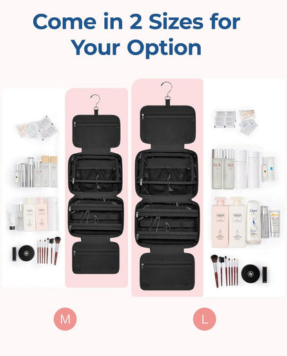 Kulturbeutel zum Aufhängen Damen Kosmetiktasche Organizer Bag Schwarz