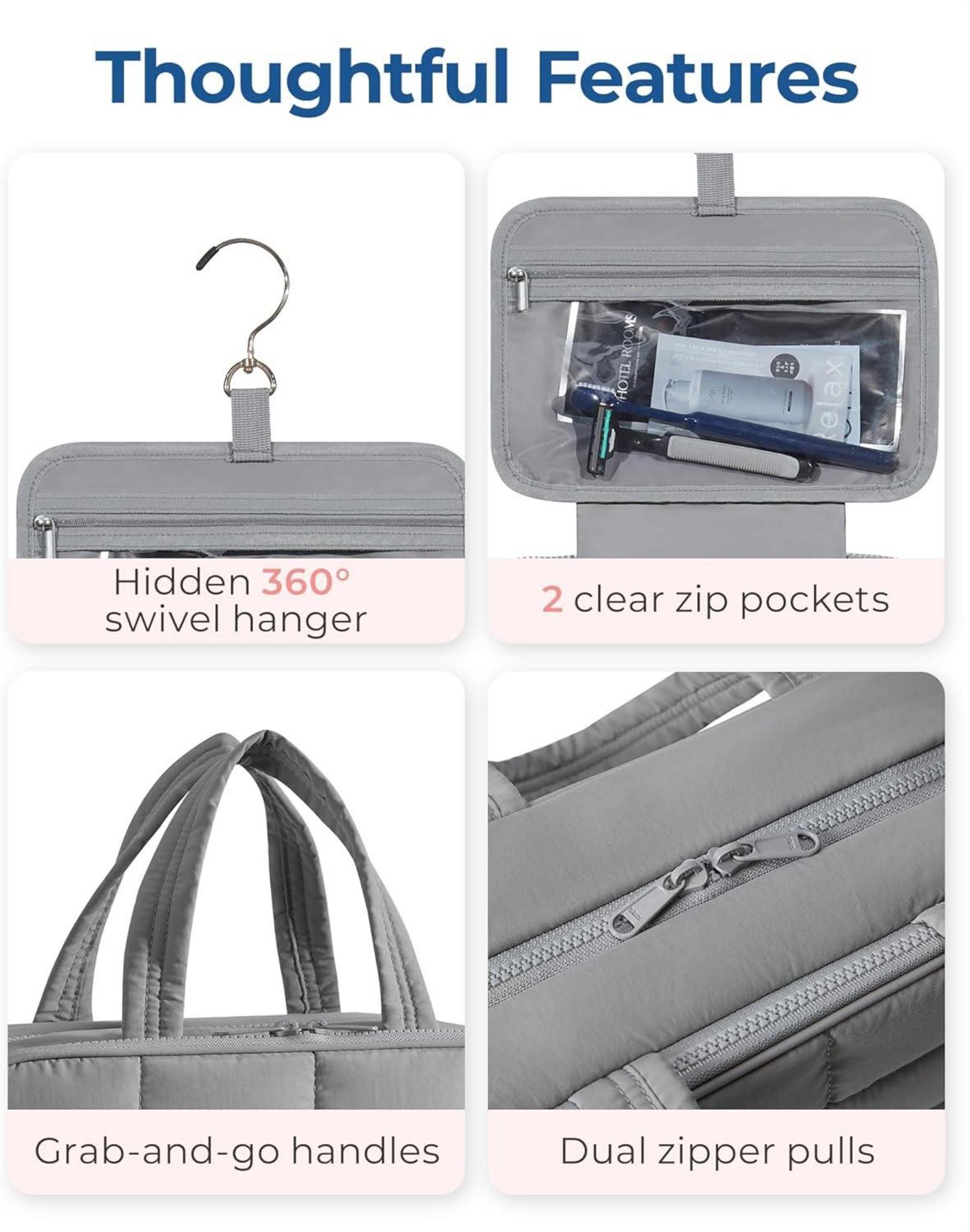 Kulturbeutel Damen Kosmetiktasche Aufhängen Grau Organizer Makeup Bag
