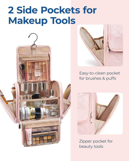 Make-up Organizer Groß Kulturbeutel Damen Rosa Multifunktional