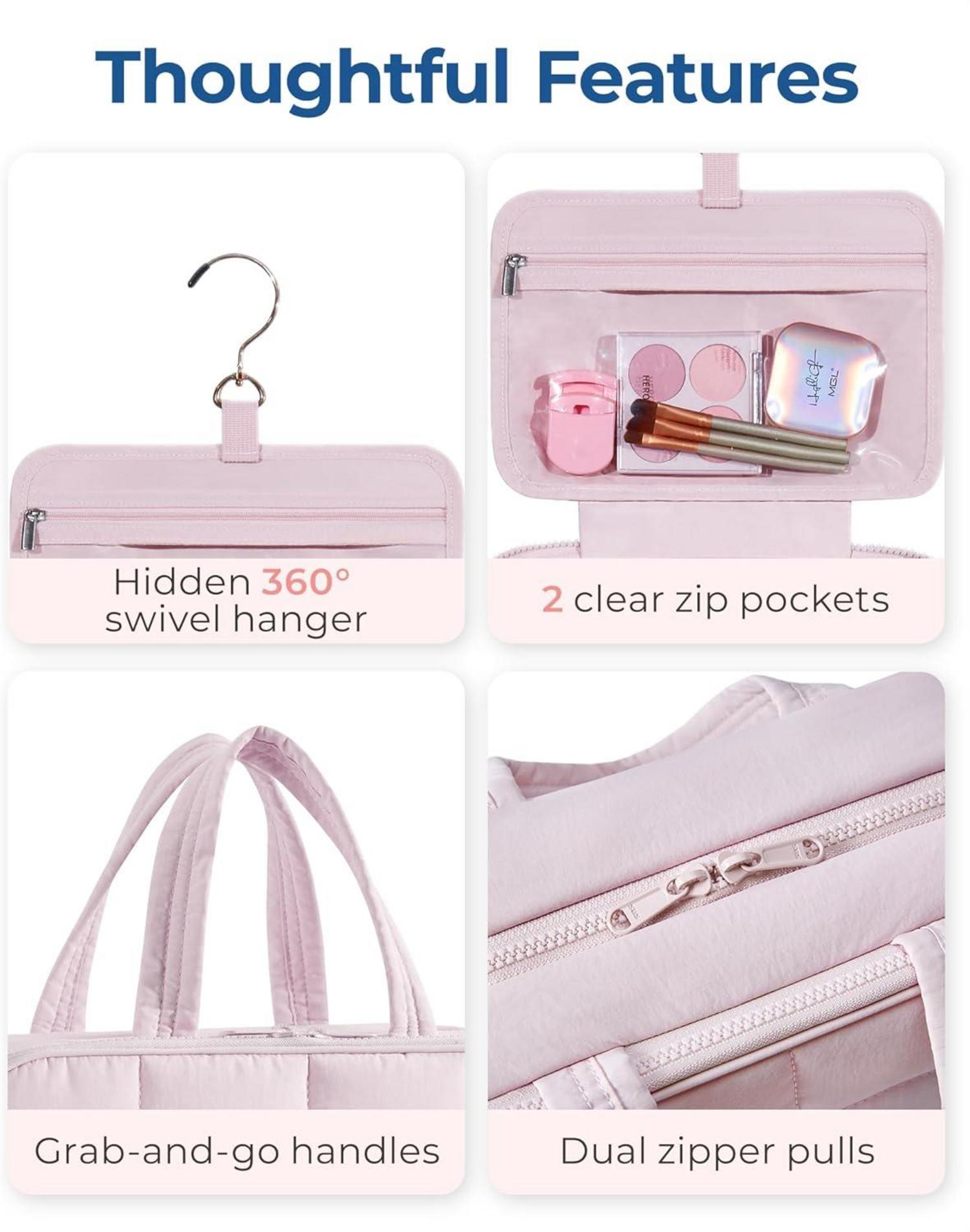 BAGSMART Kulturbeutel zum Aufhängen Groß Rosa Schmuck Organizer