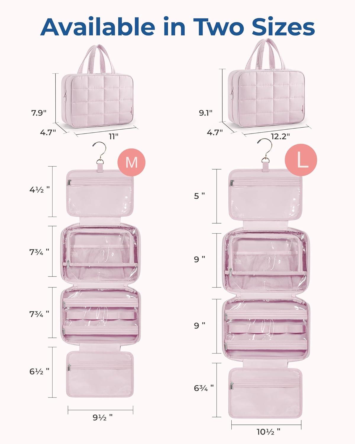 BAGSMART Kulturbeutel zum Aufhängen Groß Rosa Schmuck Organizer