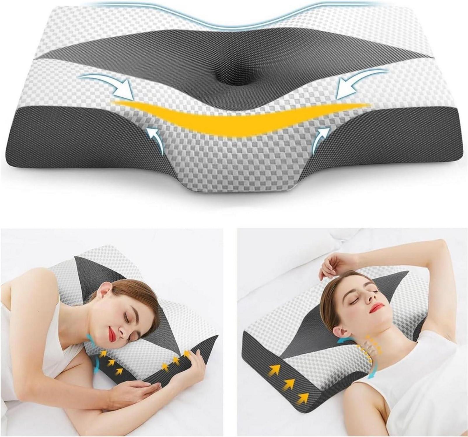 Memory Foam Orthopädisches Kissen für Nackenschmerzen & Schnarchen