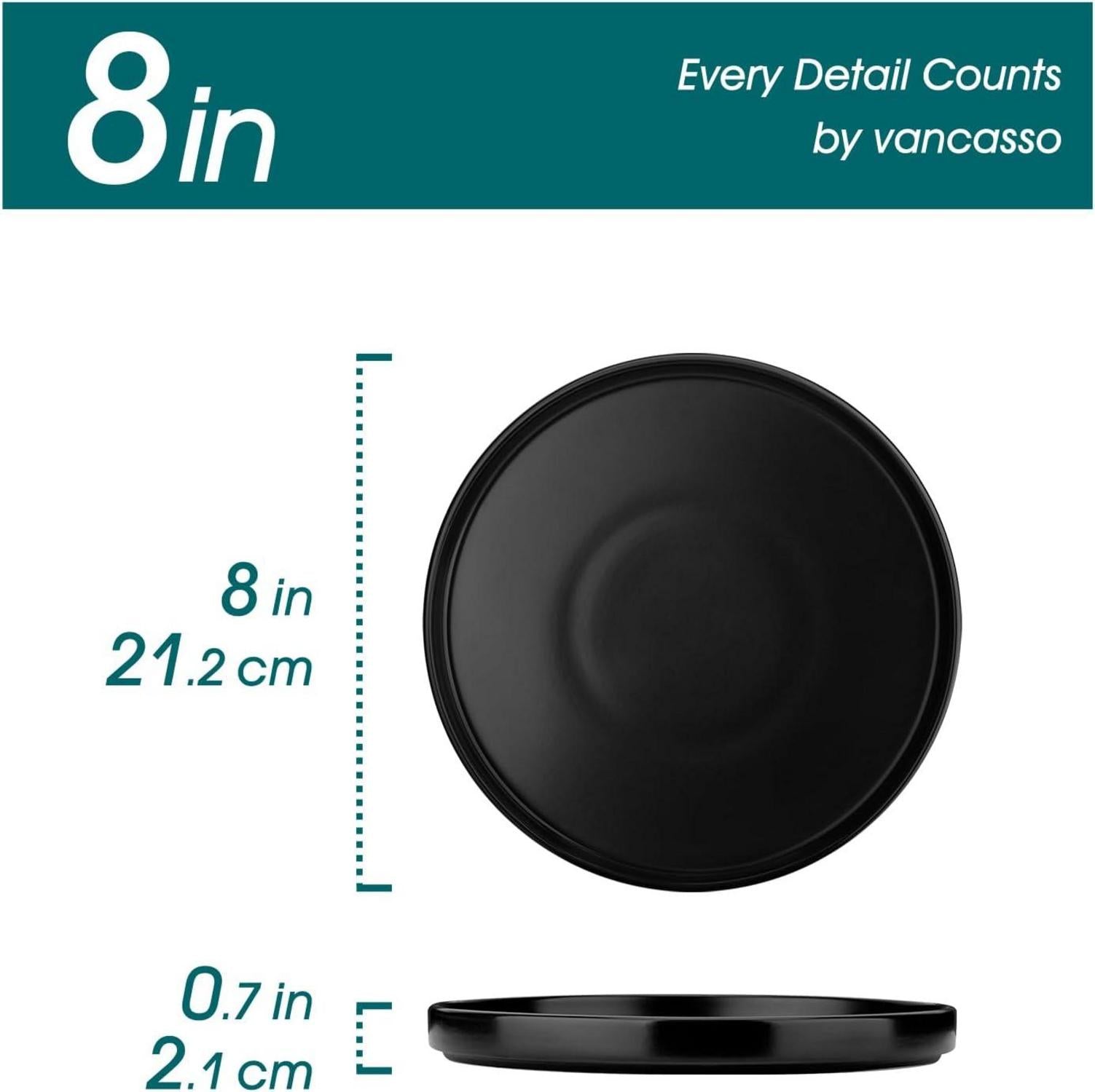 Geschirrset für 6 Personen, Ø 8 inch Teller