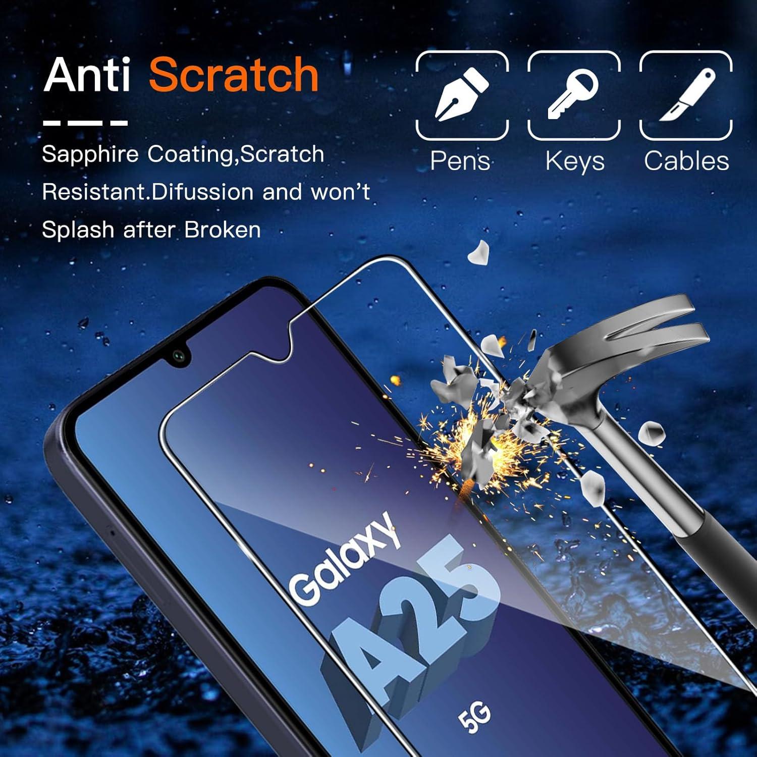 Schutzfolie Panzerglas Samsung Galaxy A25 5G Kamera Anti-Kratzen 9H HD