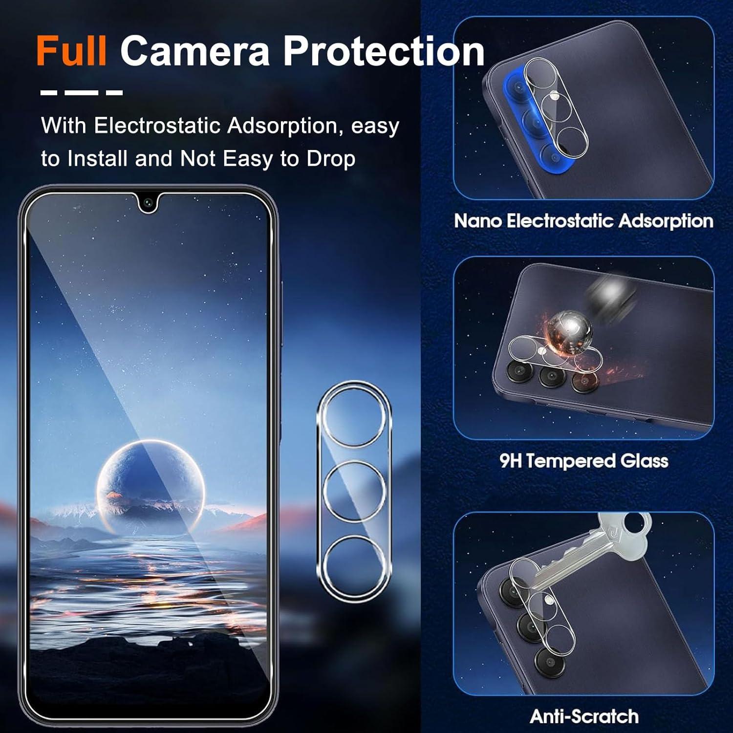 Schutzfolie Panzerglas 3x Samsung Galaxy A25 5G Anti-Kratzen 9H Display