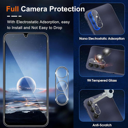 Schutzfolie Panzerglas 3x Samsung Galaxy A25 5G Anti-Kratzen 9H Display
