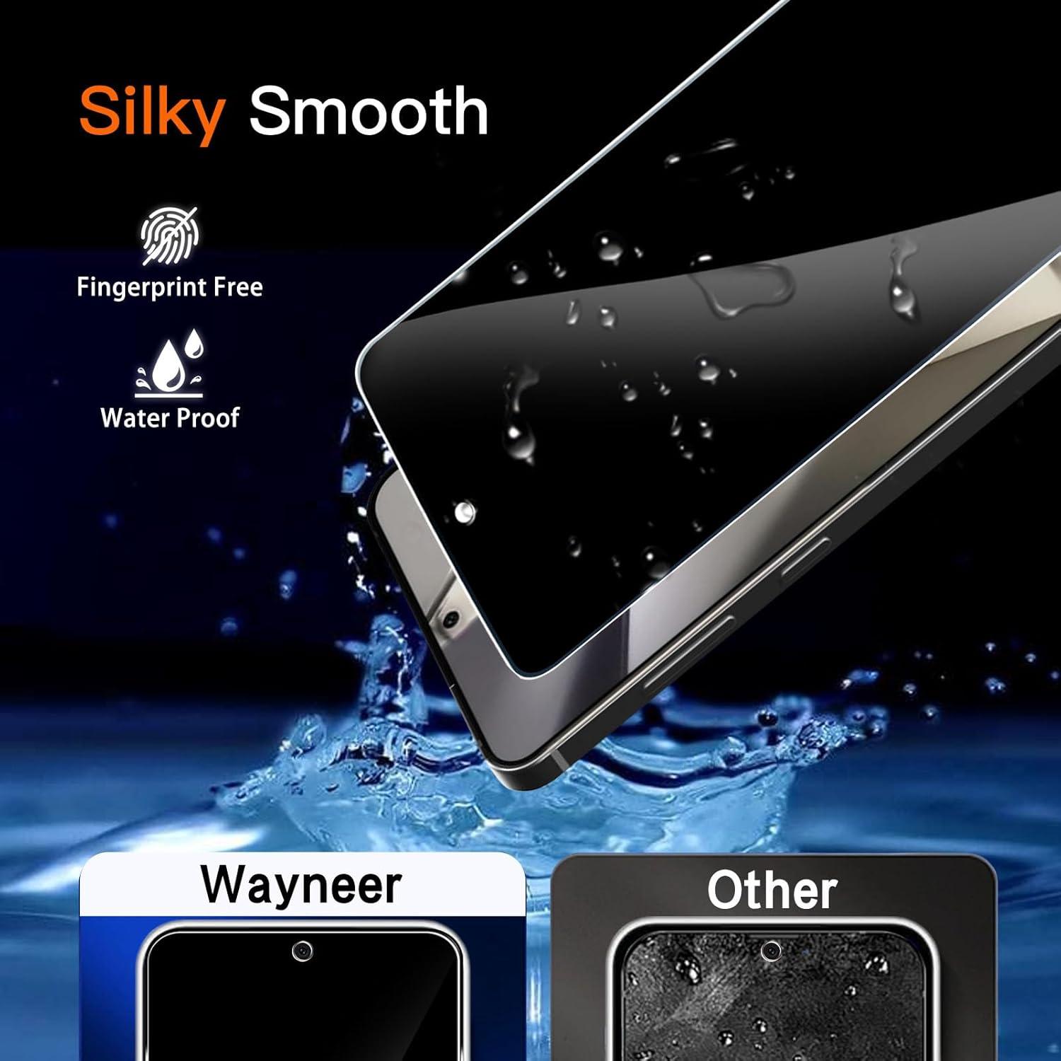 Sichtschutz Schutzfolie Samsung Galaxy S24 Panzerglas 2 Stück Kamera Panzerfolie 9H Härte Anti-Spy Privacy Sichtschutzfolie Galaxy S24