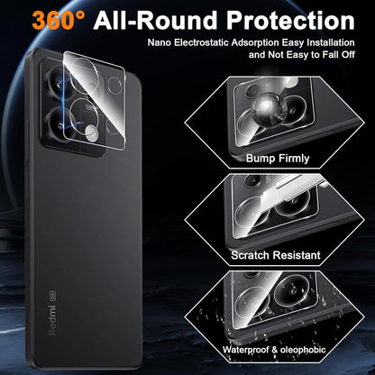 Für Xiaomi Redmi Note 13 Pro 5G - 3X Panzerglas Schutzfolie + 3X Kamerafolie