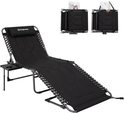 Übergroße Sonnenliege Klappbar Verstellbar Gartenliege Schwarz