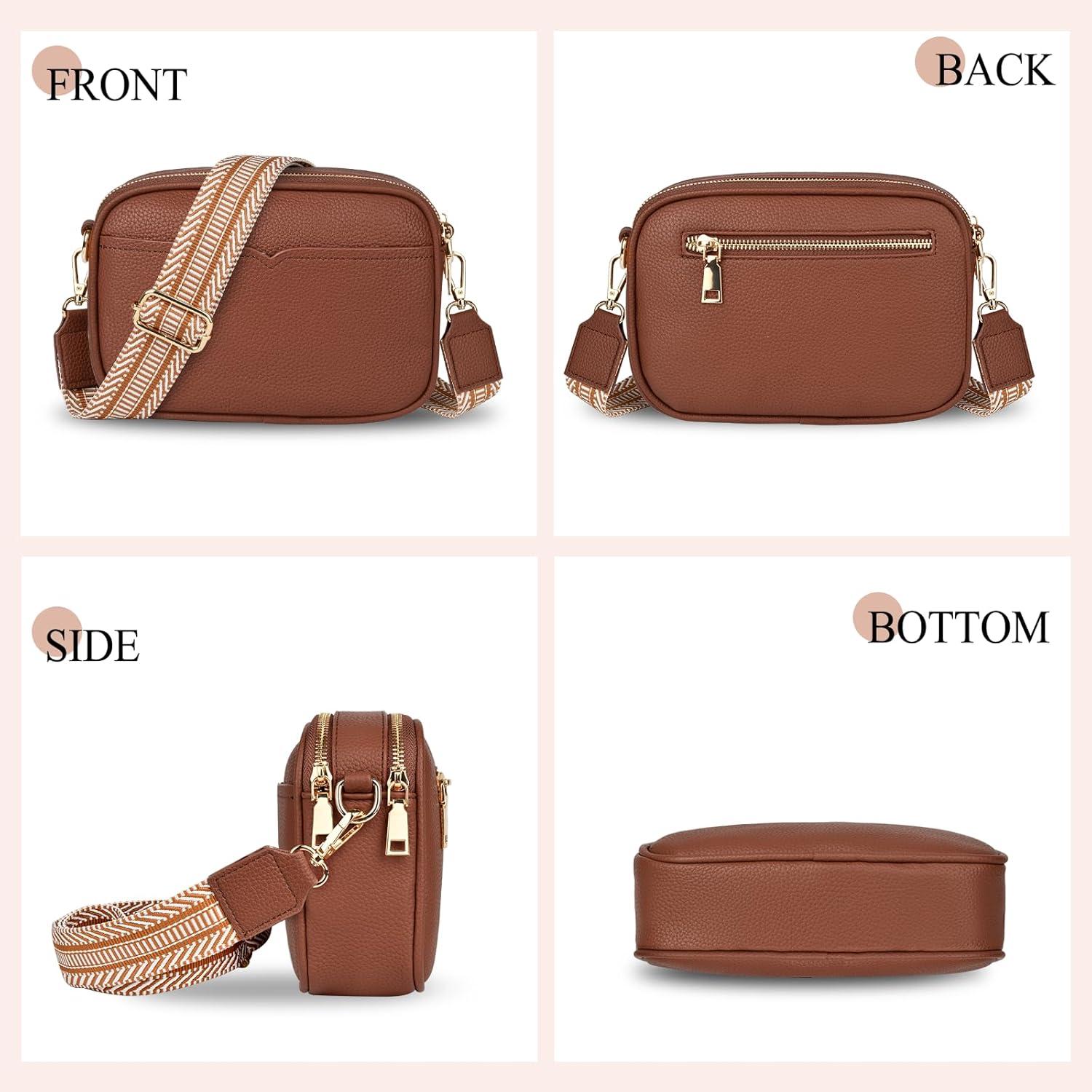 TEUEN Damen-Umhängetasche Crossbody Bag PU Leder