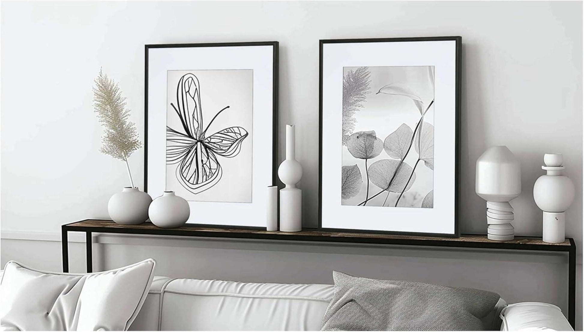 HIMEETIME Bilderrahmen Schwarz Metall A4 21x30cm Aluminium Rahmen 3er Set