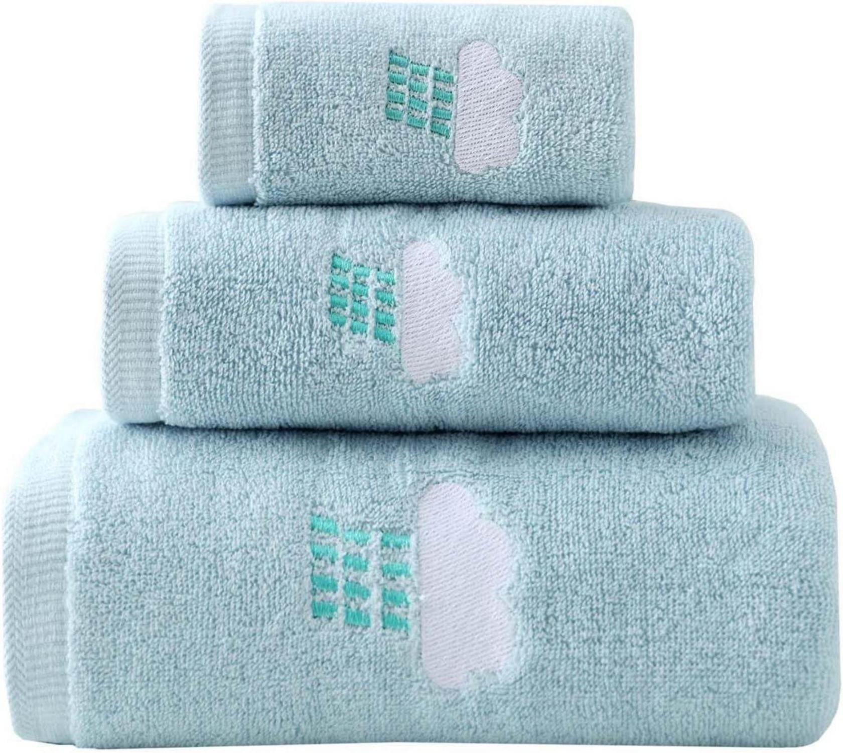Handtuch-Set für Strand, Pool, Spa - Grau, Blau, Rosa, Beige