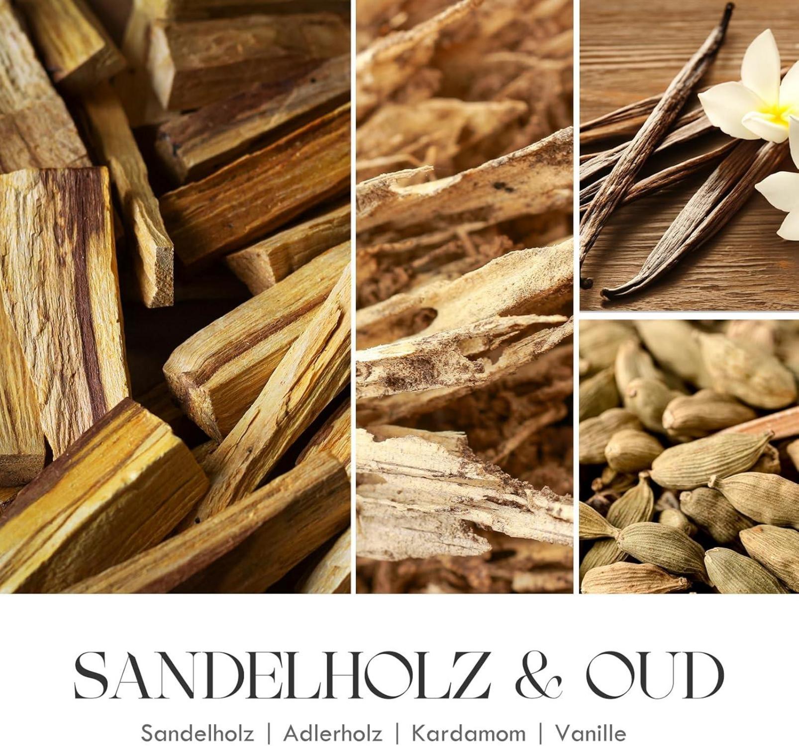 AOOVOO Duftkerze Männer Sandelholz Oud 255g 50h