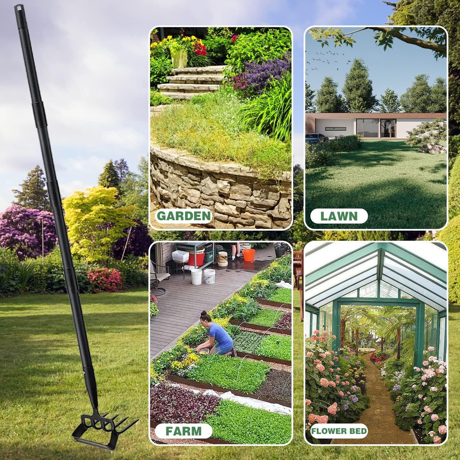 LEJIEYIN Gartenhacke 170cm Edelstahl Handheld Hula Hoes