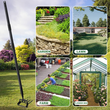 LEJIEYIN Gartenhacke 170cm Edelstahl Handheld Hula Hoes