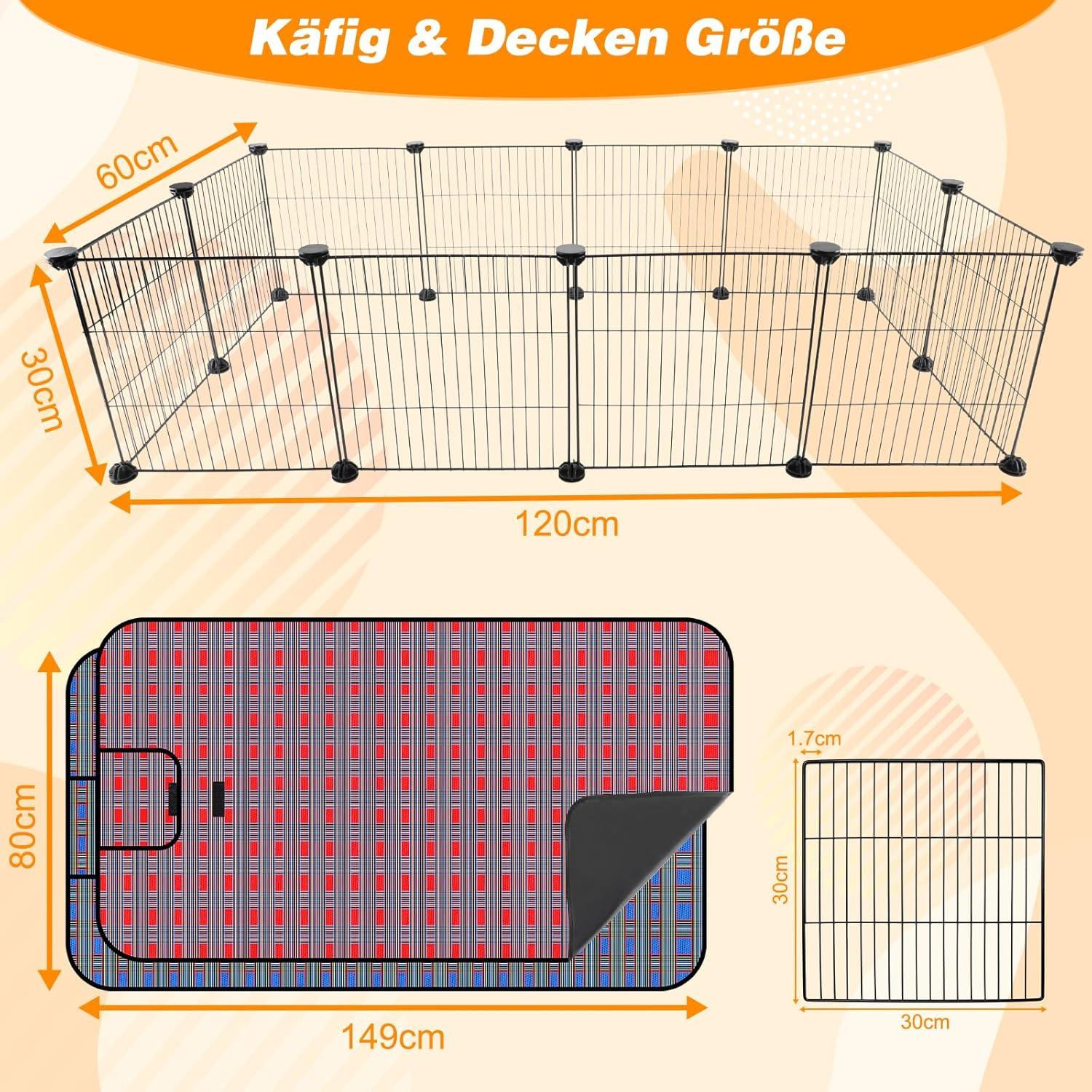 Meerschweinchenkäfig mit Leicht zu Reinigenden Pads, C&C