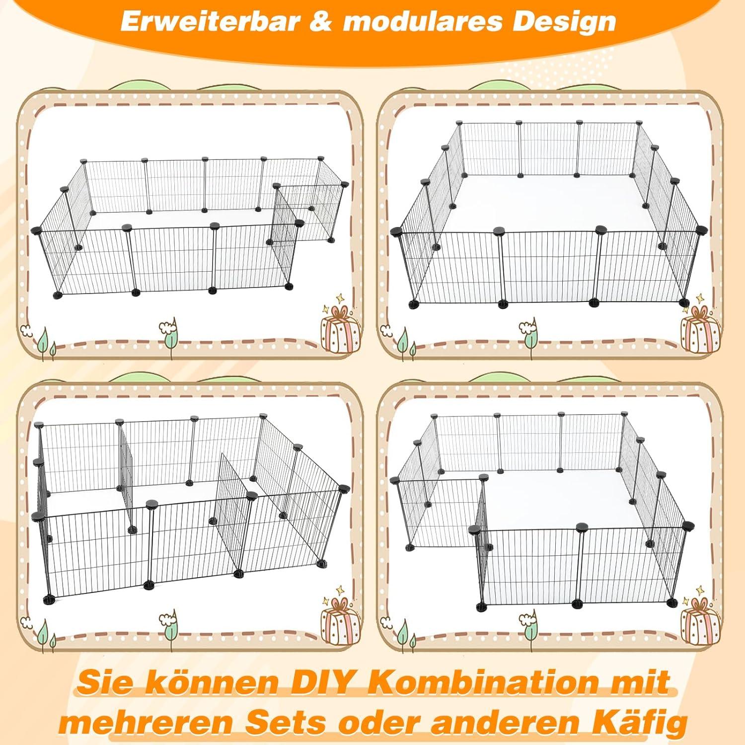 Meerschweinchenkäfig 0,74 m² mit Leicht zu Reinigenden Pads