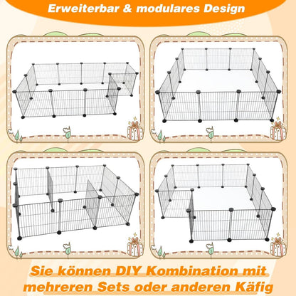 Meerschweinchenkäfig 0,74 m² mit Leicht zu Reinigenden Pads