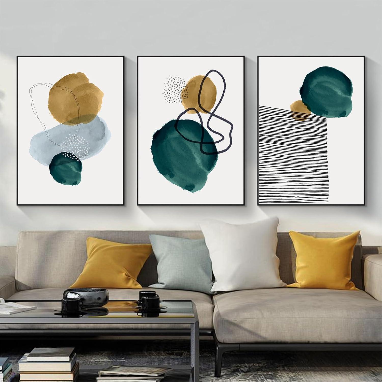 Moderne Abstrakte Leinwand Bilder Set für Wohnzimmer Schlafzimmer 40x60cm