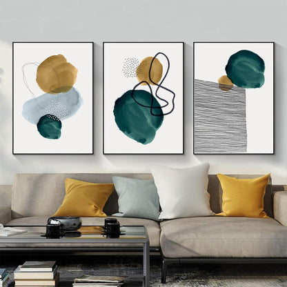 Moderne Abstrakte Leinwand Bilder Set für Wohnzimmer Schlafzimmer 40x60cm