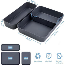 Bugucat Schubladen Organizer 10er Set Kunststoff Grau 3