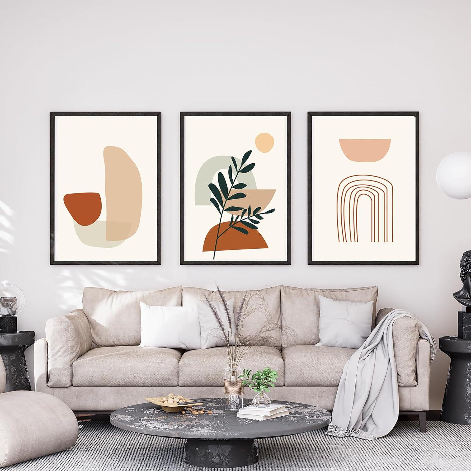 Leinwand Bilder Moderne Abstrakt Kunstposter Wohnzimmer Boho 3er Set