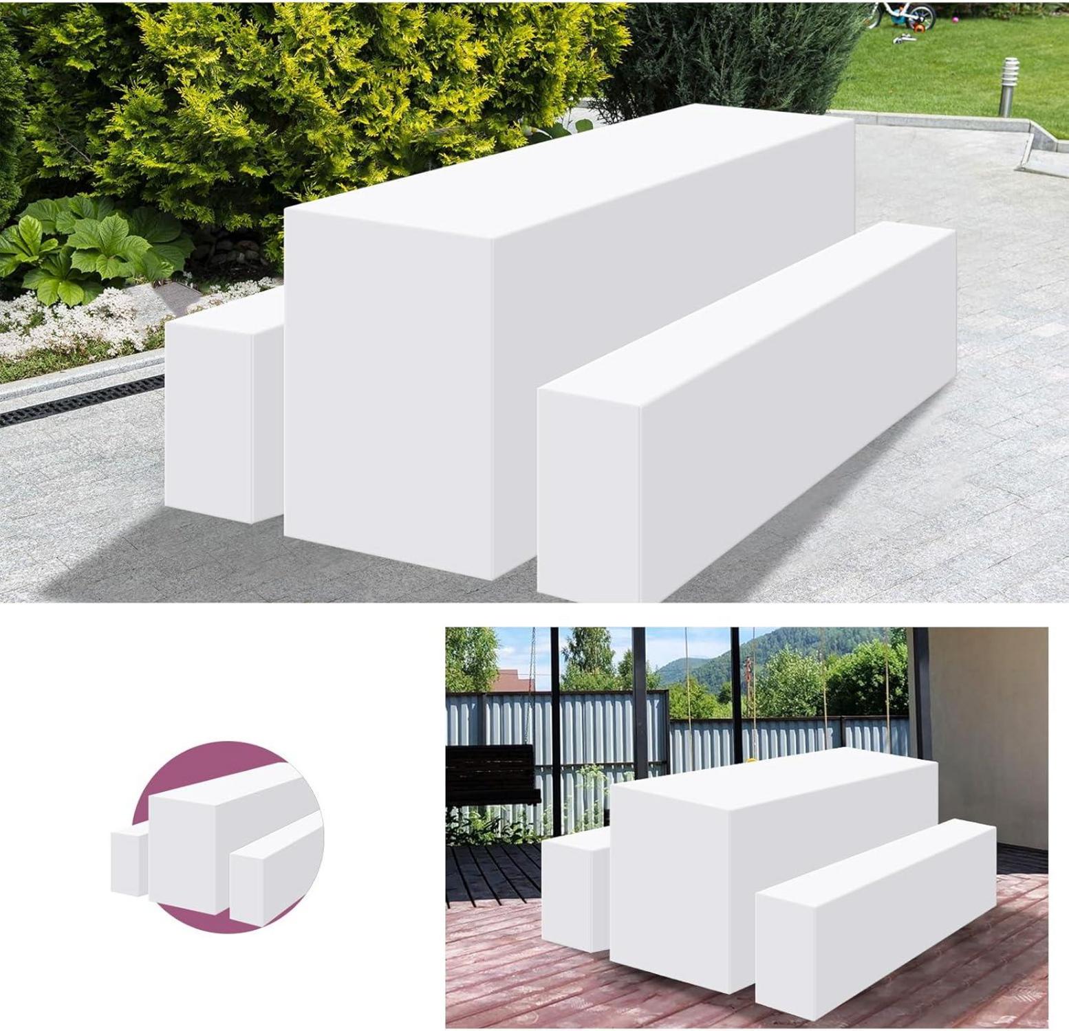 Elastische Biertischhussen Bierbankhusse Tischdecken-Set 220x50x70cm (3er